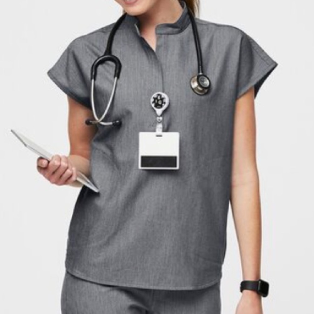 Rafaela Oversized Scrub Top Graphite